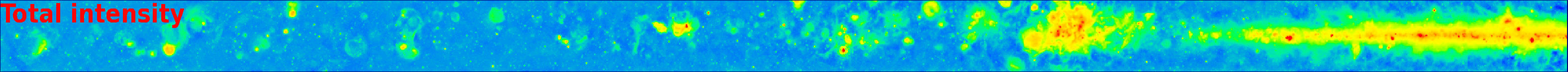 [I intensity map of the Galactic plane in the survey field]